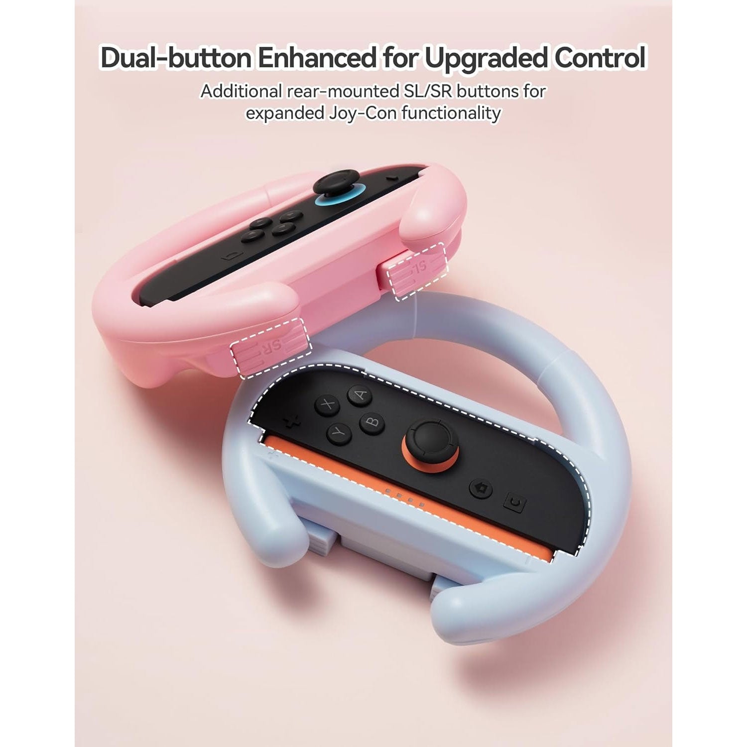 GeekShare Joy Con Steering Wheel for Nintendo Switch 2 (Set of 2)