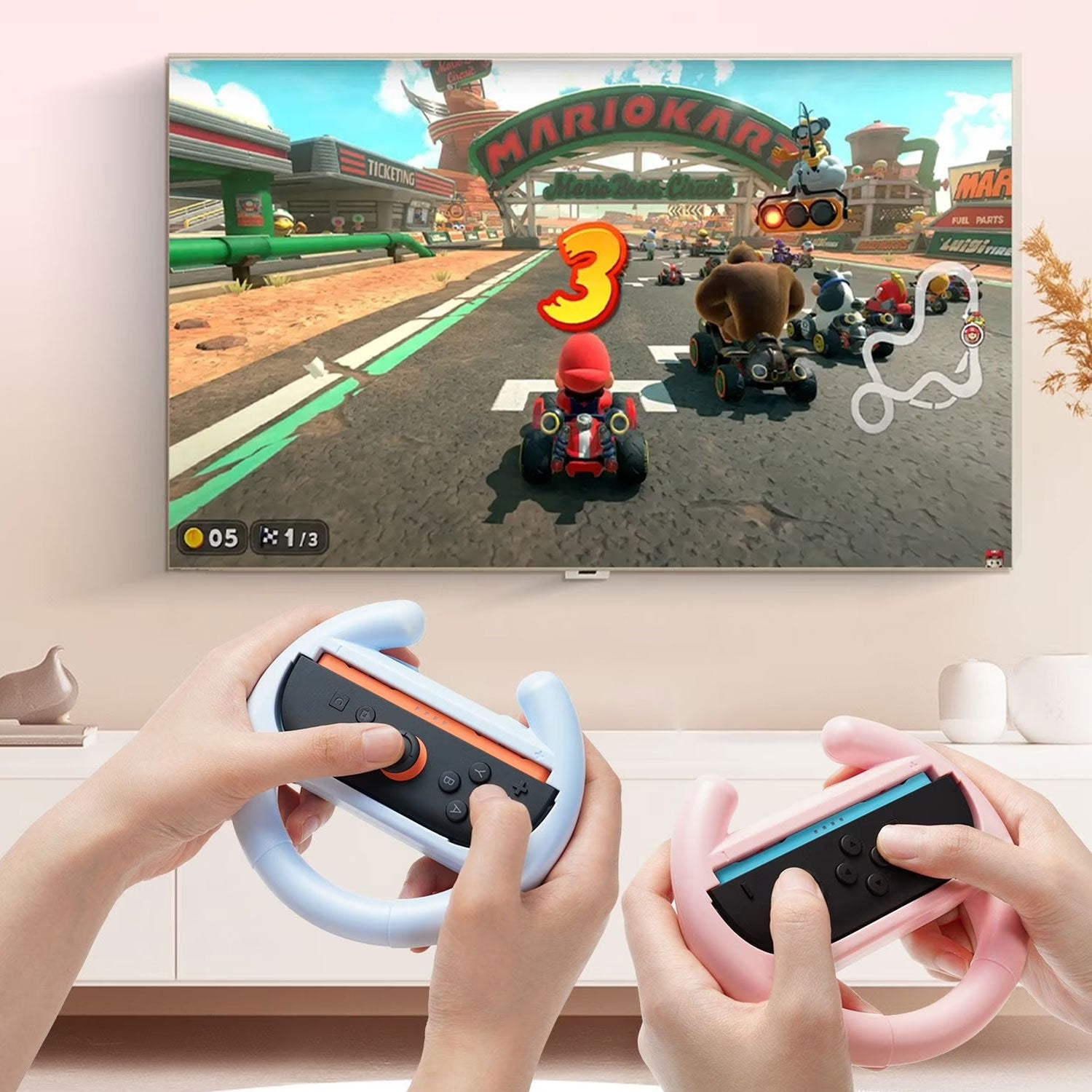 GeekShare Joy Con Steering Wheel for Nintendo Switch 2 (Set of 2)
