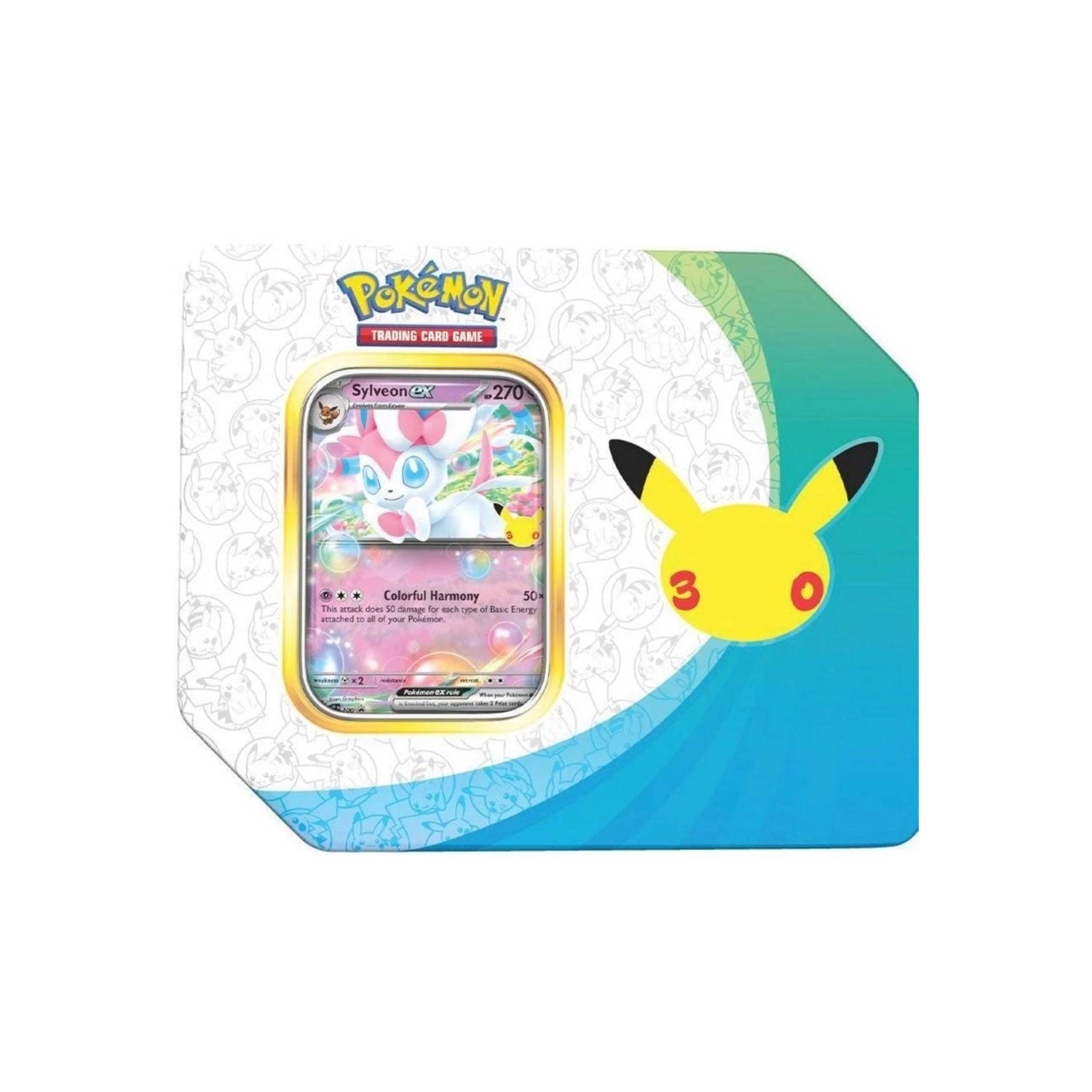 Pokemon TCG 30th Celebration Sylveon EX Tin