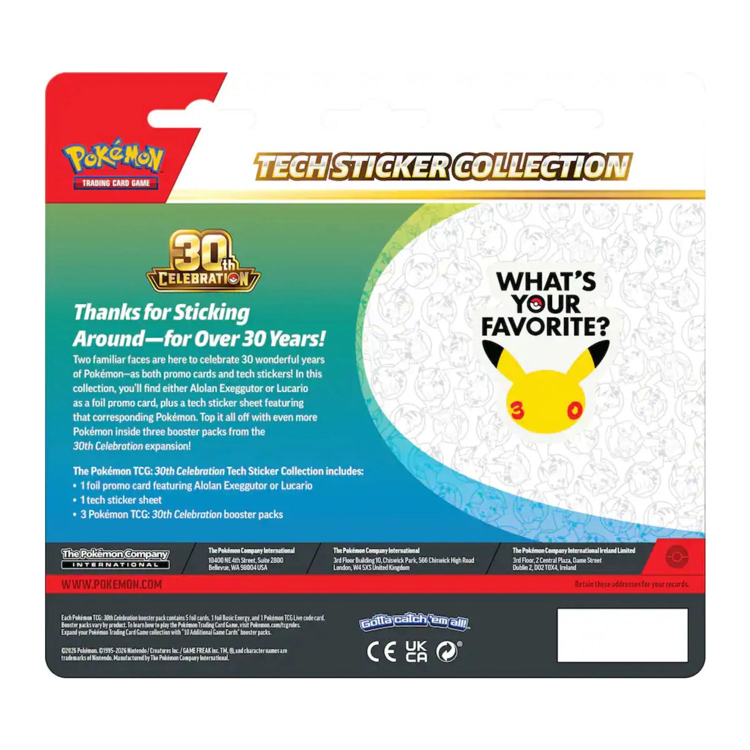 Pokemon TCG 30th Celebration Tech Sticker Collection - Alolan Exeggutor