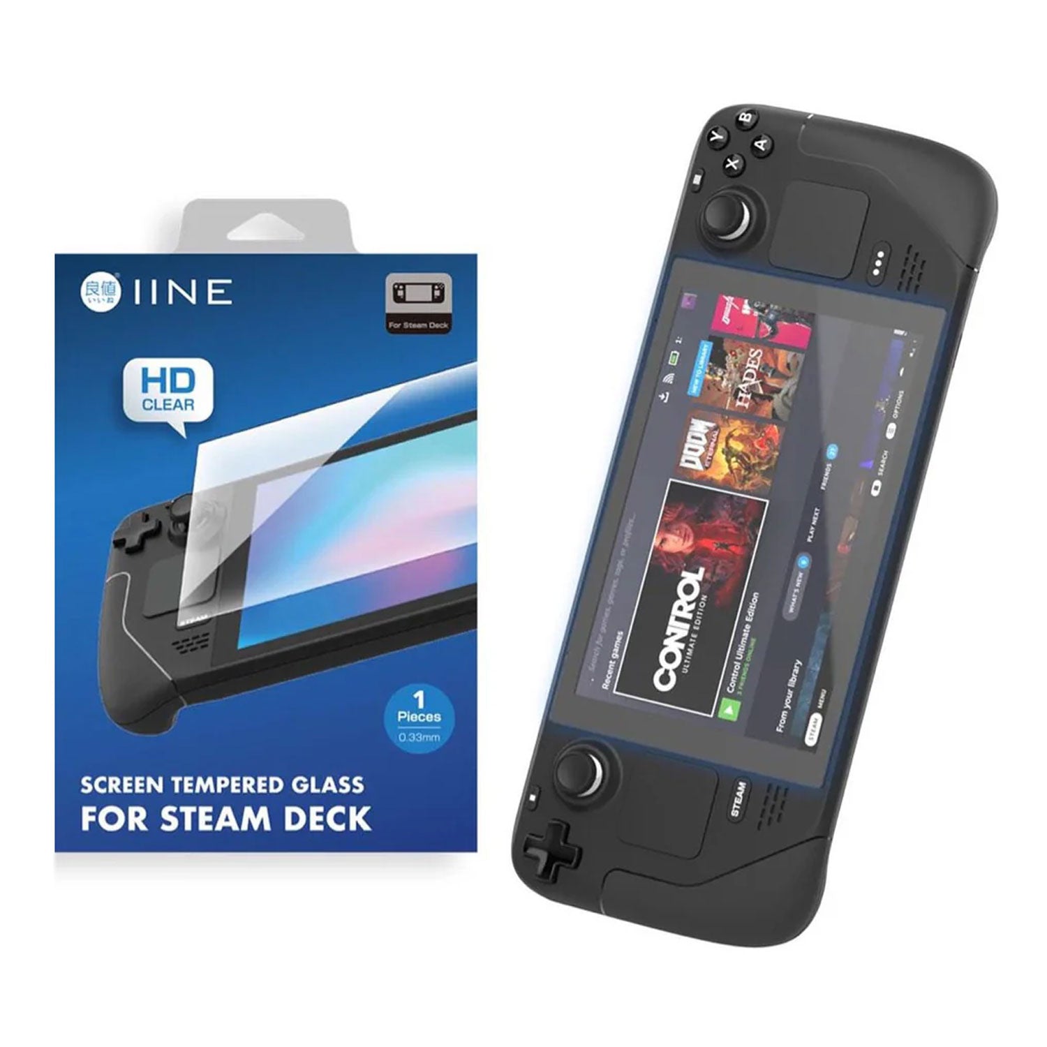 IINE Screen Tempered Glass For Steam Deck / Steam Deck OLED