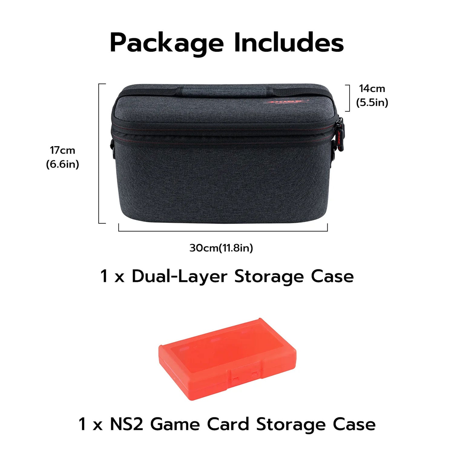 DOBE Travel Storage Case Exrtra Large Black with Game Card Box for Nintendo Switch 2