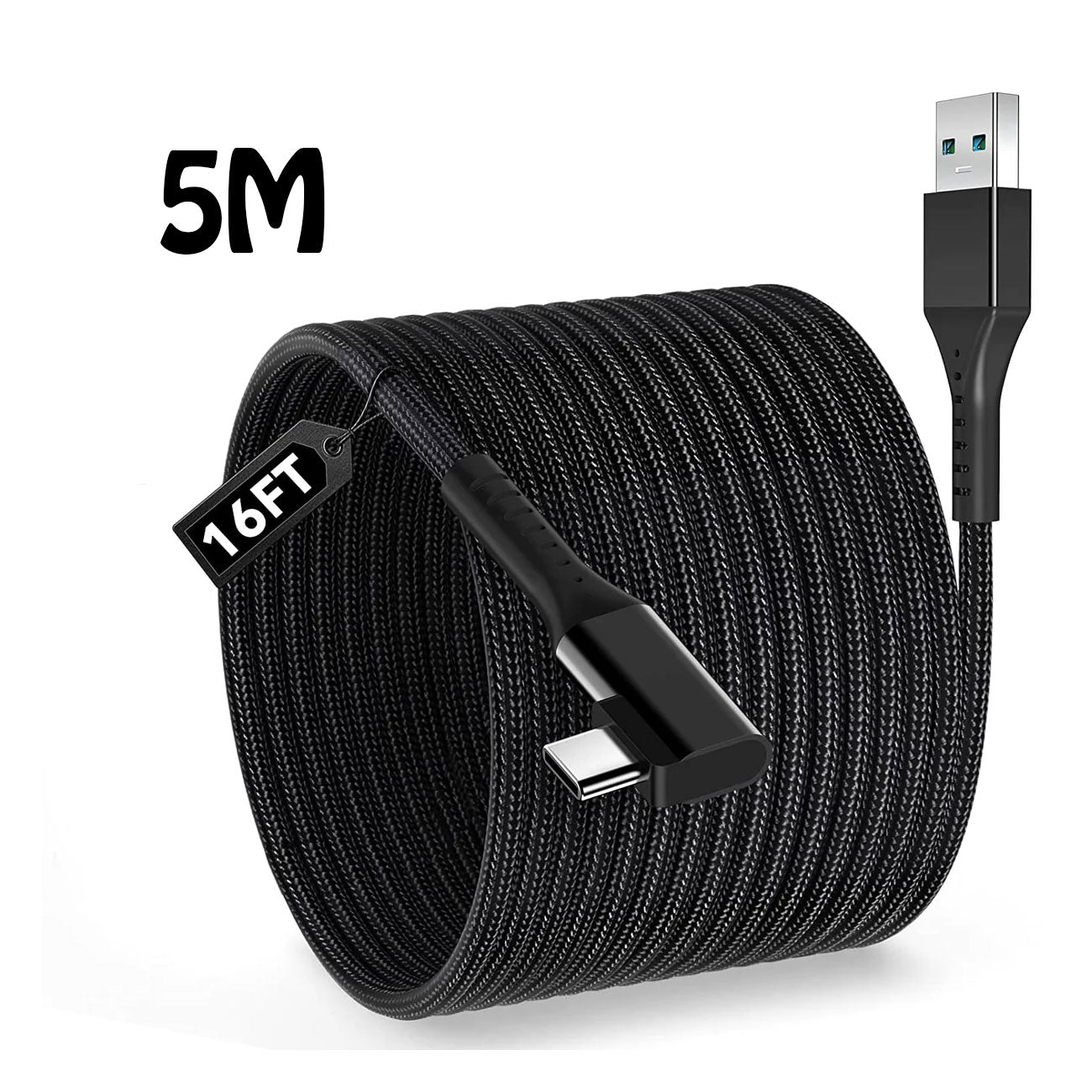 Oculus Quest 2 Type-A to C Link Cable (5M, L Design)