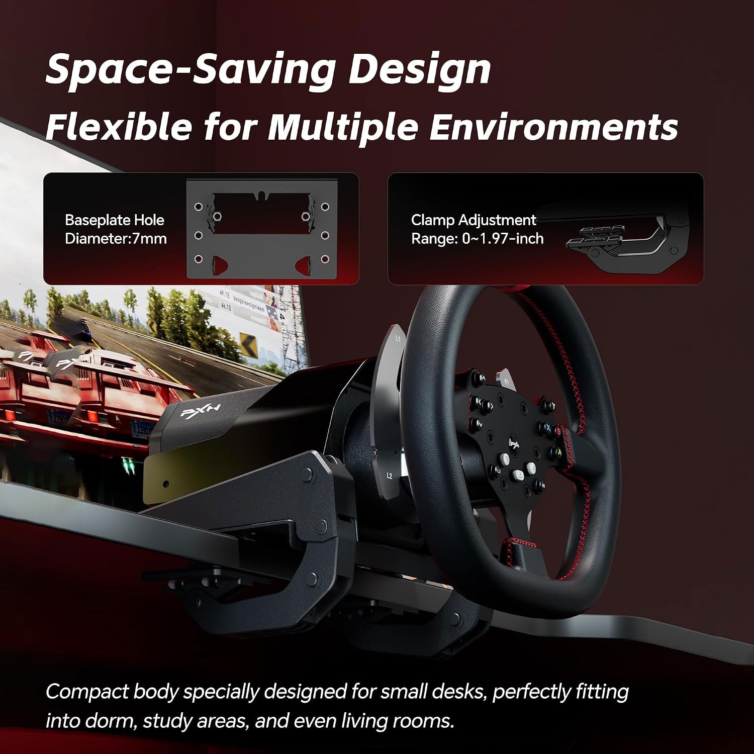 PXN V10 Pro 3.2NM Direct Drive Racing Wheel with Pedals