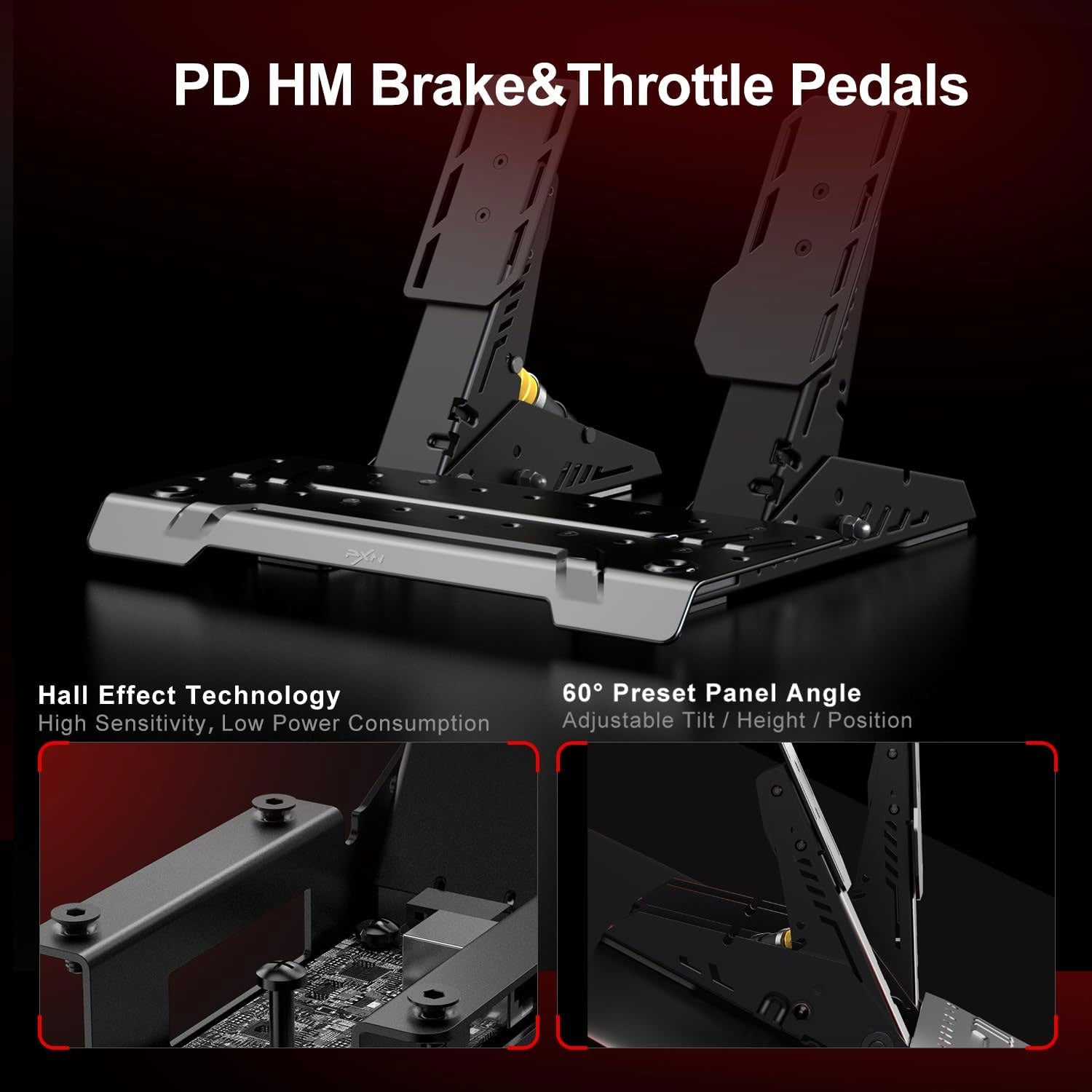 PXN VD6 Wheel Base + W AS Steering Wheel + PD HM Brake & Throttle + Z8 Mounting Clamps Bundle