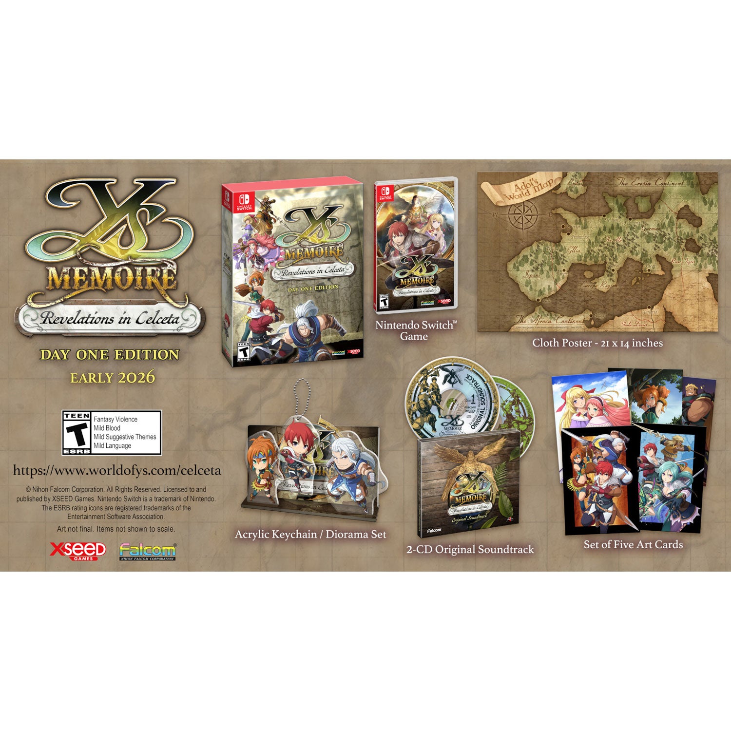 Nintendo Switch YS Memoire: Revelations in Celceta [Day 1 Edition]