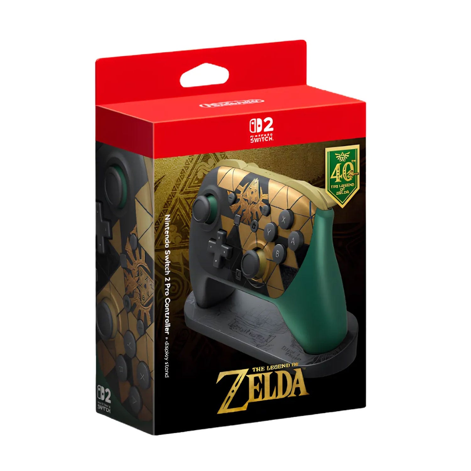 Nintendo Switch 2 Pro Controller + Display Stand [The Legend of Zelda 40th Anniversary Edition]