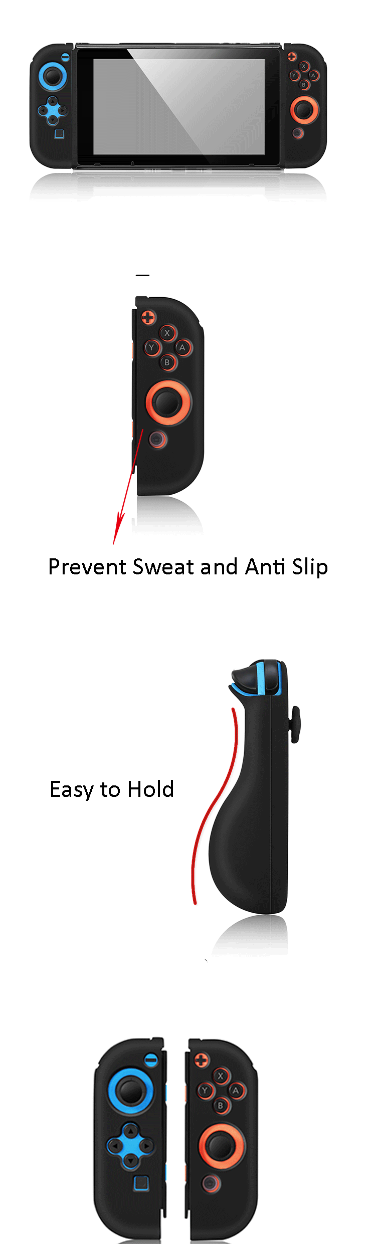 Akitomo Joy-Con Controller Silicone Cover for Nintendo Switch