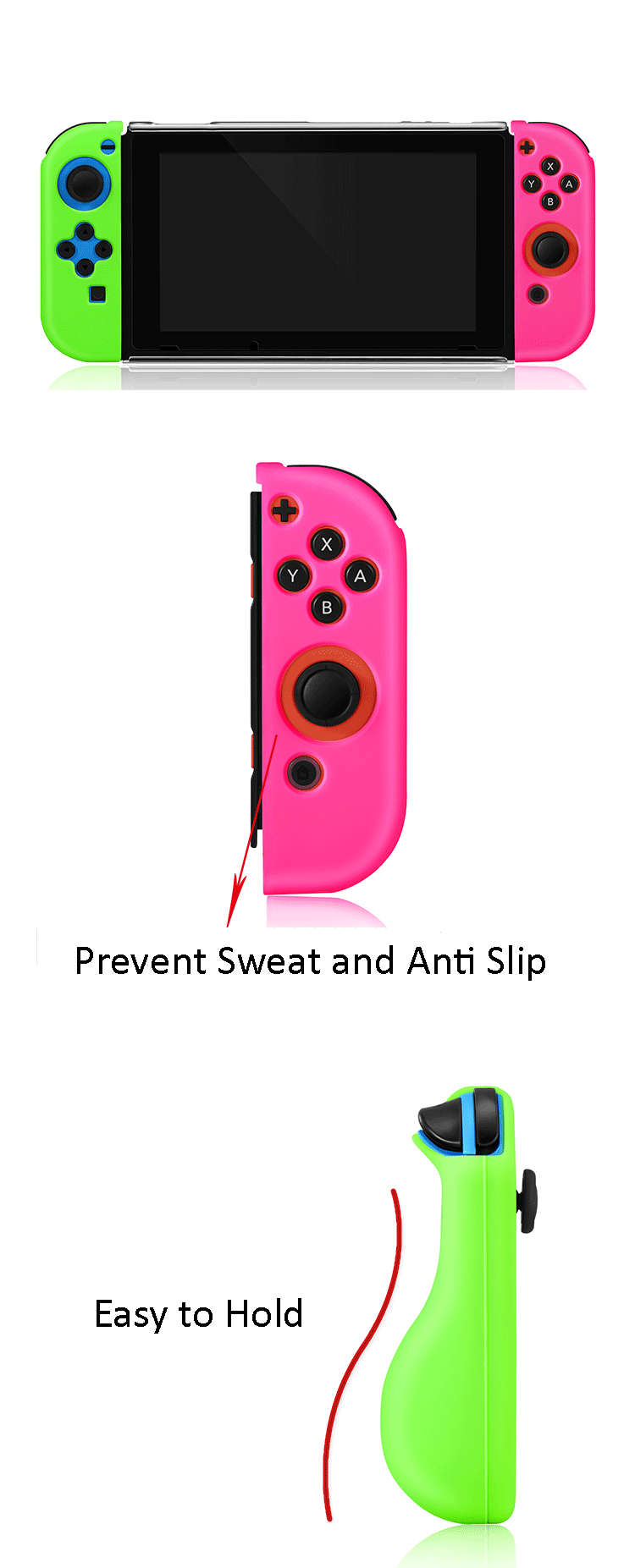 Akitomo Joy-Con Controller Silicone Cover for Nintendo Switch