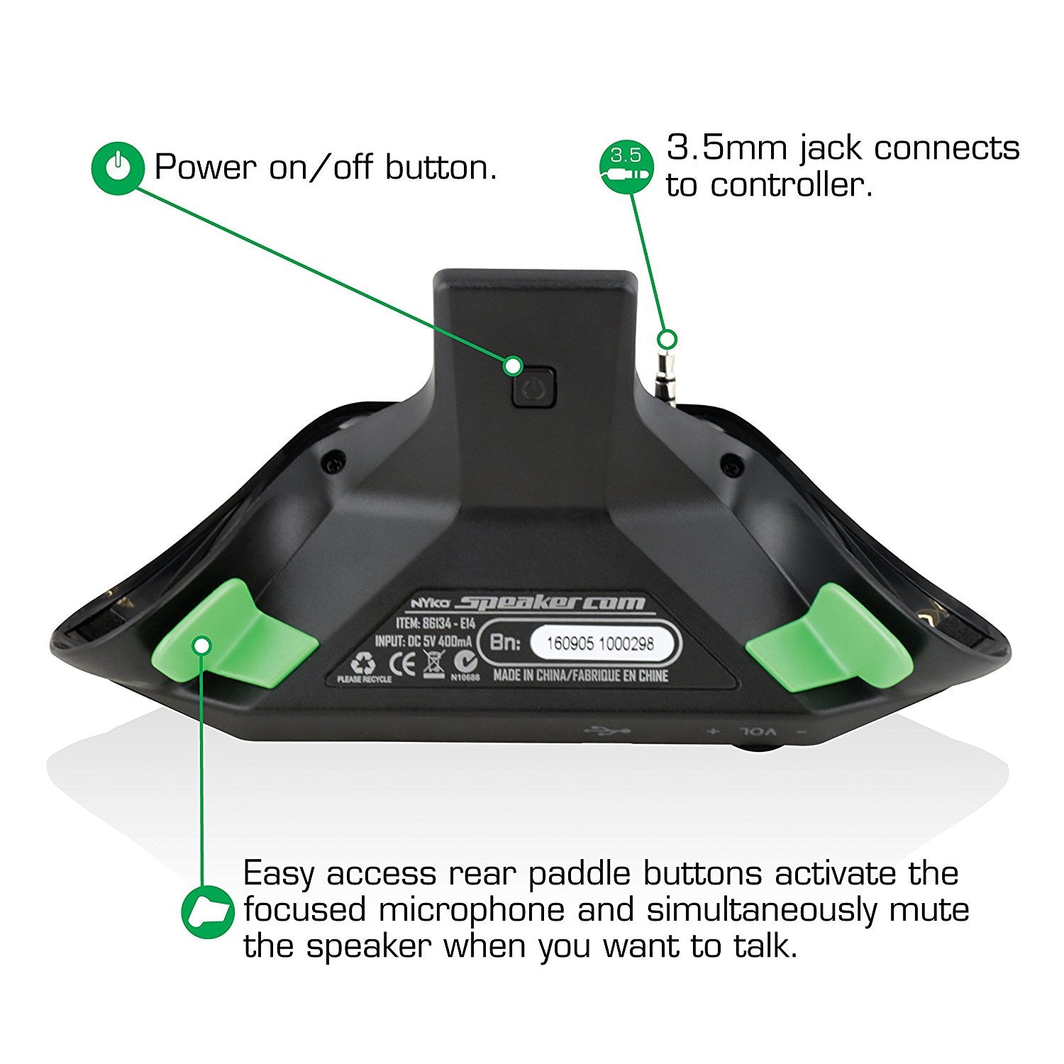 Nyko Speakercom for XBox One (Speaker / Microphone Chat Attachment)