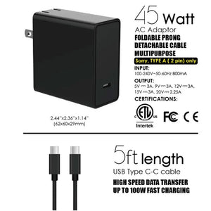 Skull & Co. 45W AC Adapter For Nintendo Switch