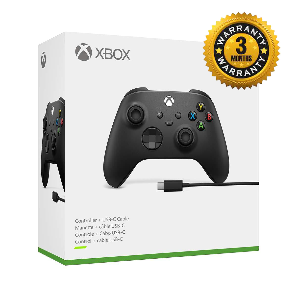 XBox Series Official Wireless Controller with Bluetooth + USB-C Cable for Windows + 3 Months Local Warranty