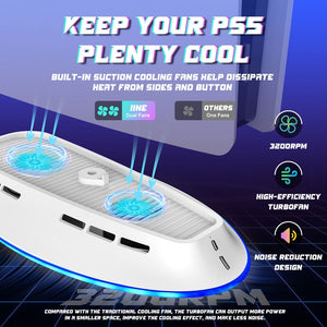IINE Cooling Fan Light Dock for the PS5