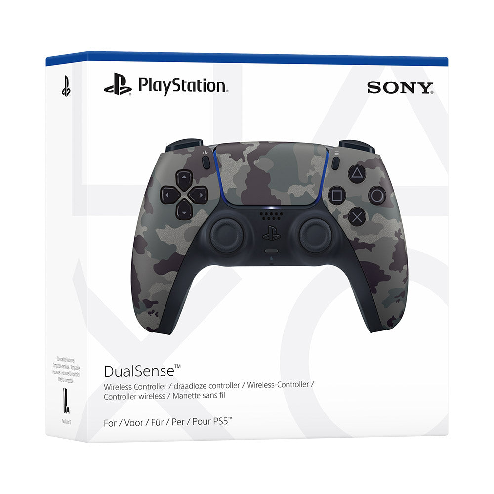 PS5 Official Sony DualSense Wireless Controller (Gray Camouflag) + 1 Year Warranty by Sony Singapore