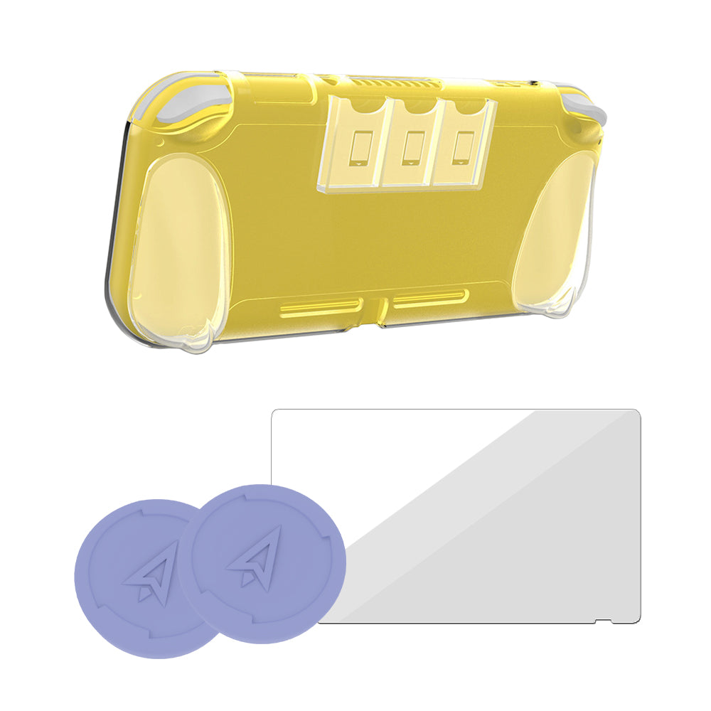 Gatz Exo-Suit Card Slot Grip Case for Nintendo Switch Lite  (TPU Case + Tempered Glass Screen Protector + Analog Caps)