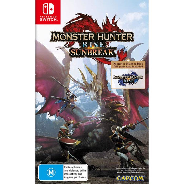 Nintendo Switch Monster Hunter Rise Sunbreak Expansion Code