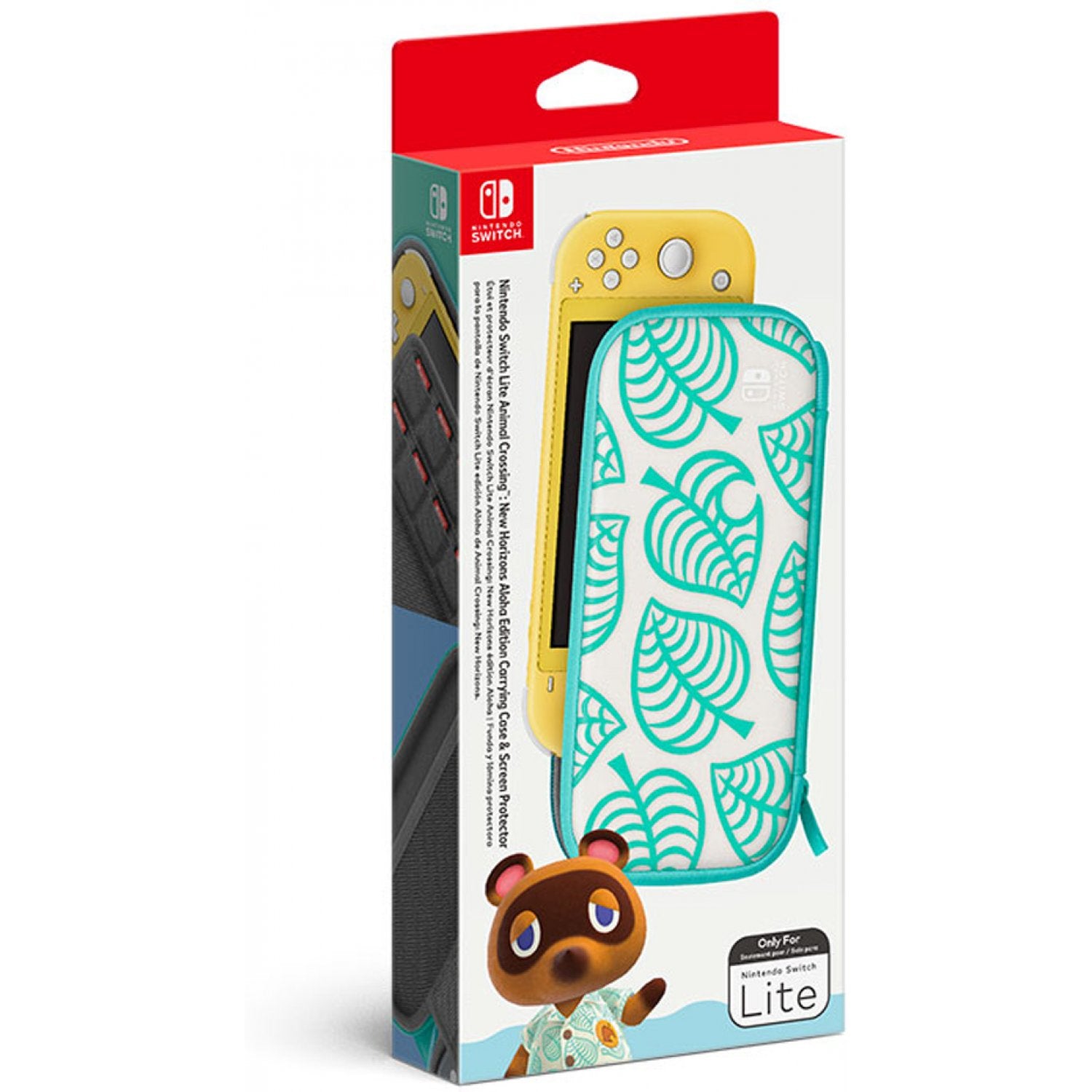 Nintendo Switch Lite Official Animal Crossing: New Horizons Aloha Edition Carrying Case & Screen Protector