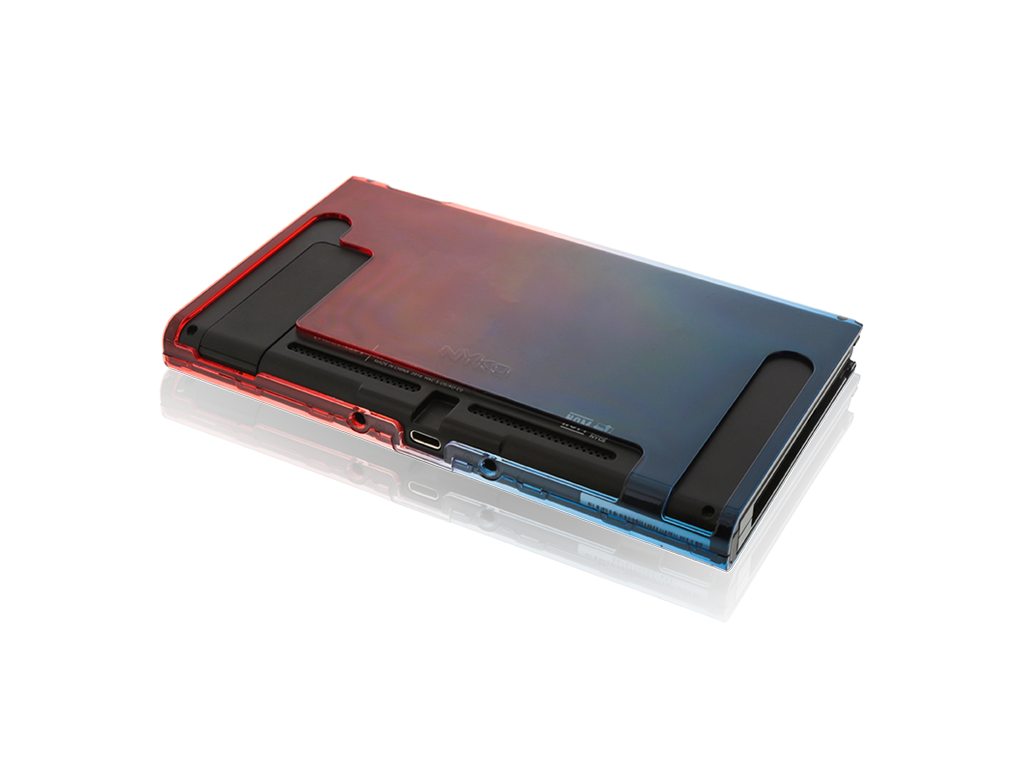 Nyko Thin Case (Neon Blue/Red) for Nintendo Switch +Tempered Glass Screen Protector
