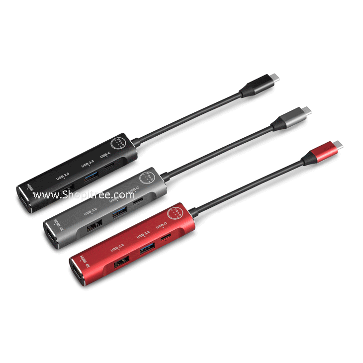 Akitomo USB Type C 4 in 1 Multifunction Hub 4 Ports