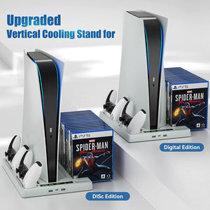 Otvo Multifunctional Cooling Stand with Controller Charger for PS5