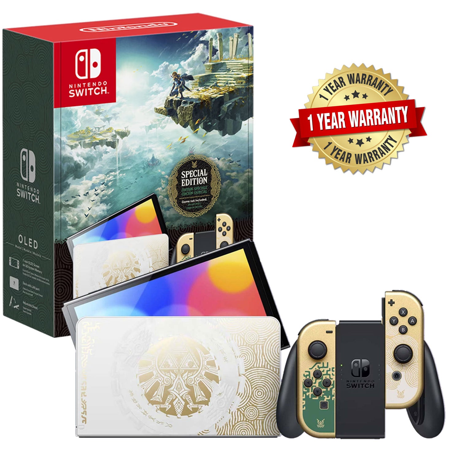 Nintendo Switch OLED Limited Edition Zelda Tears Of The Kingdom Golden